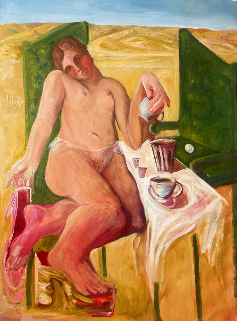 Virginia Deaver, Coffee with the Dog Star, in Those Shoes You Didn’t Buy, 2025.